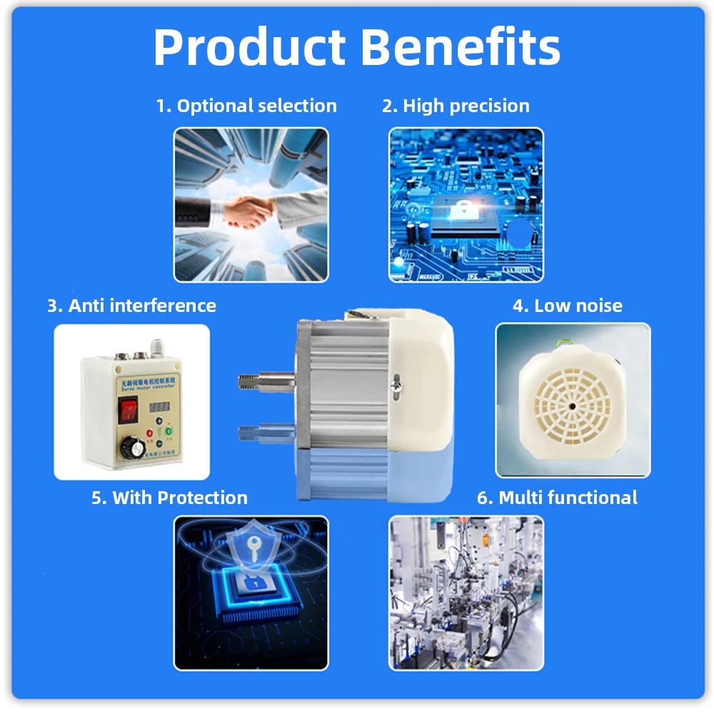 Switch Brushless Motor Permanent Magnet Servo Motor Controller for Woodworking Machinery Lathe Drill Reducer Belt Sander