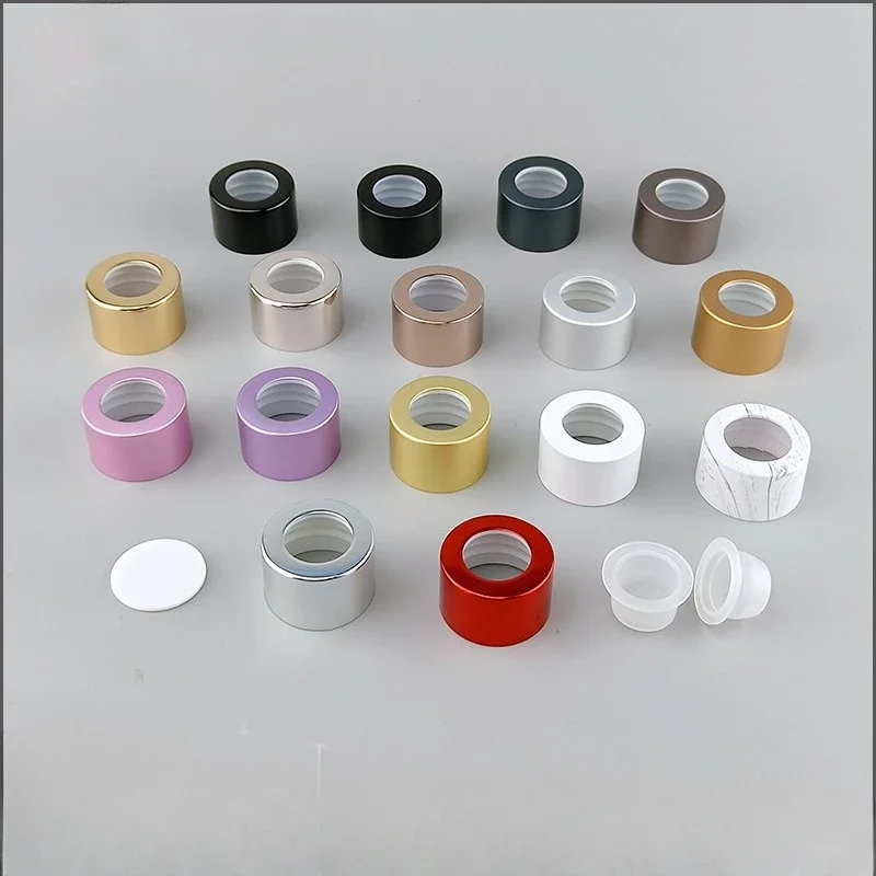 10pcs 28R Aromatherapy Bottle Caps Reed Diffuser Lids Refillable Glass Black Jar Stoppers Perfume Replacement Fragrance
