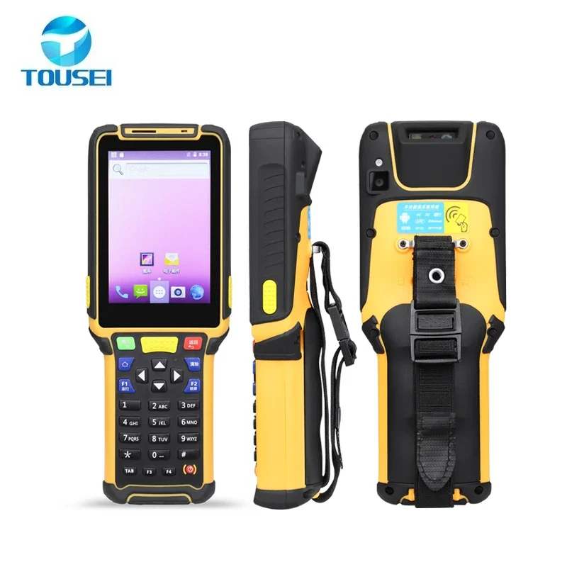 Manufactory Android9.0 4G Handheld PDA NFC 4G WIFI GPS NFC RFID 125KHz Barcode Scanner POS System