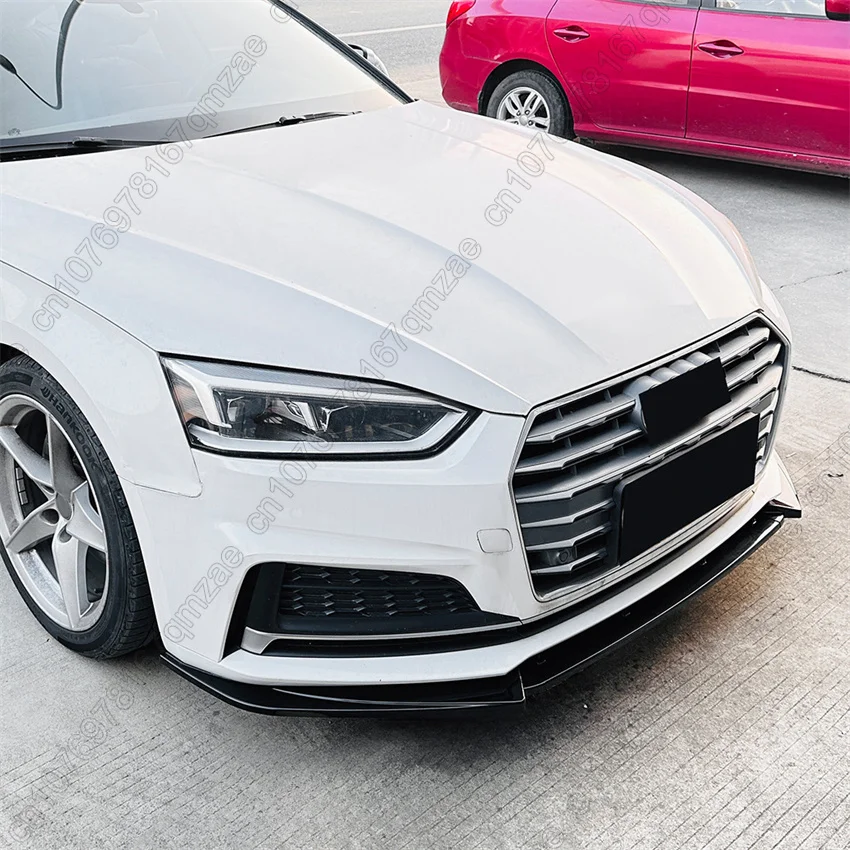 For Audi A5 S-Line S5 B9 F5 Pre Facelift 2017-2020 Car Front Bumper Splitter Lip BodyKit Protector Guard Exterior Bodykit Tuning - view 3