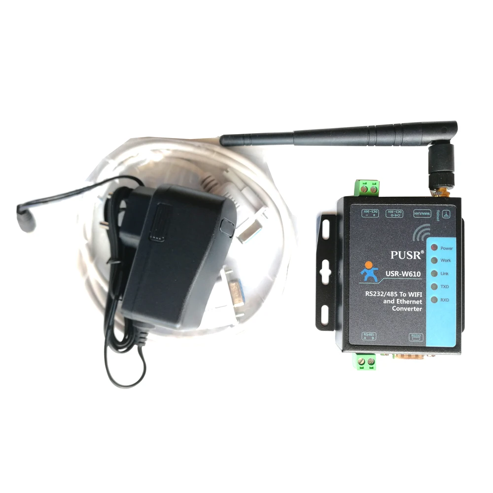 USR-W610 RS232 RS485 serial to WIFI Ethernet Modbus RTU to TCP 802.11 b/g/ndevice converters