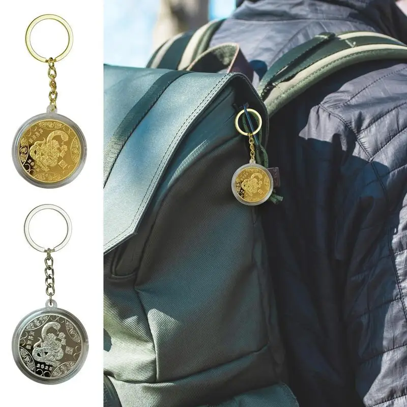 2025 Year Of The Snake Coin Small Backpack Ornament Decorative Backpack Charm Commemorative Coin Bag Accessory For Purses