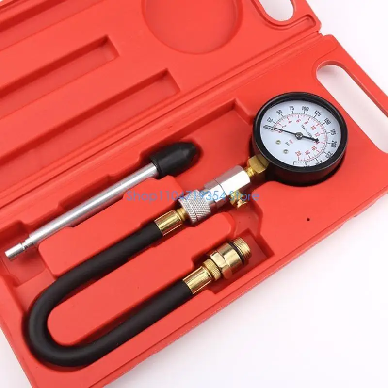 0XLD Compression Tester Pressure Gauge Tester Motor Auto Petrol Gas Engine Cylinder Car Motorcycle Pressure Gauge