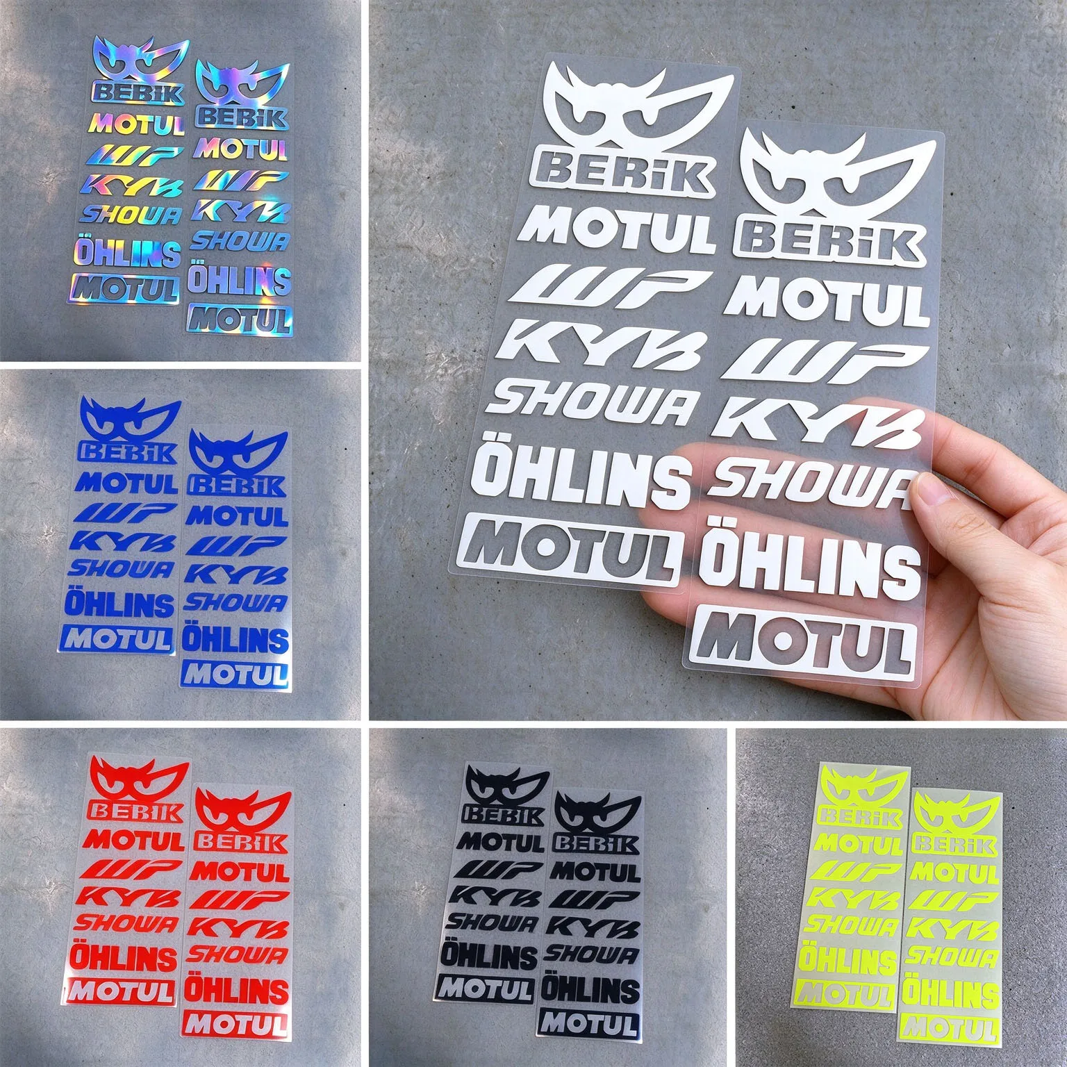 Vinyl Motogp Sponsor Logo Motorcycle Sticker Tank Helmet Body Car Decal Set for Yamaha Honda Suzuki Kawasaki Ktm Bmw Ducati