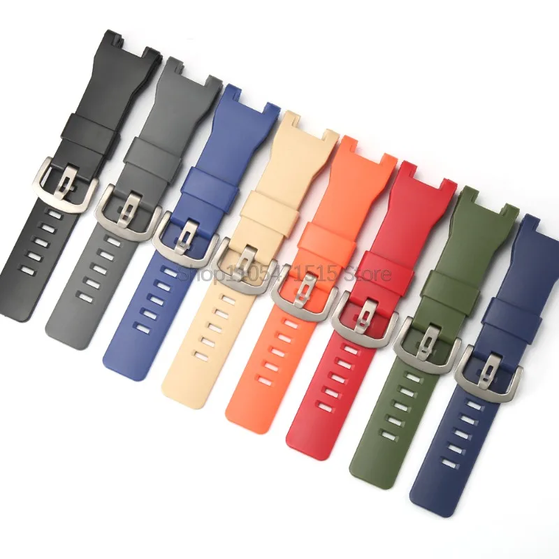 13mm Resin Rubber Strap Band Compatible for Casio PRW-7000 PRW-7000FC Replacement Watch Accessories Comes with Install Tools
