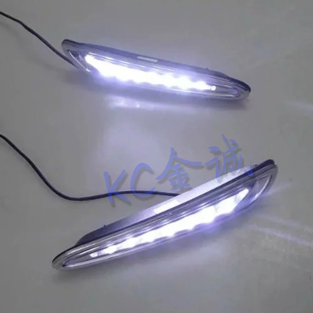 CAPQX 1Pair For Mazda 3 BL 2010 2011 2012 2013 Car Front Bumper LED Daytime Running Light Fog Lamp DRL Day light Driving Light