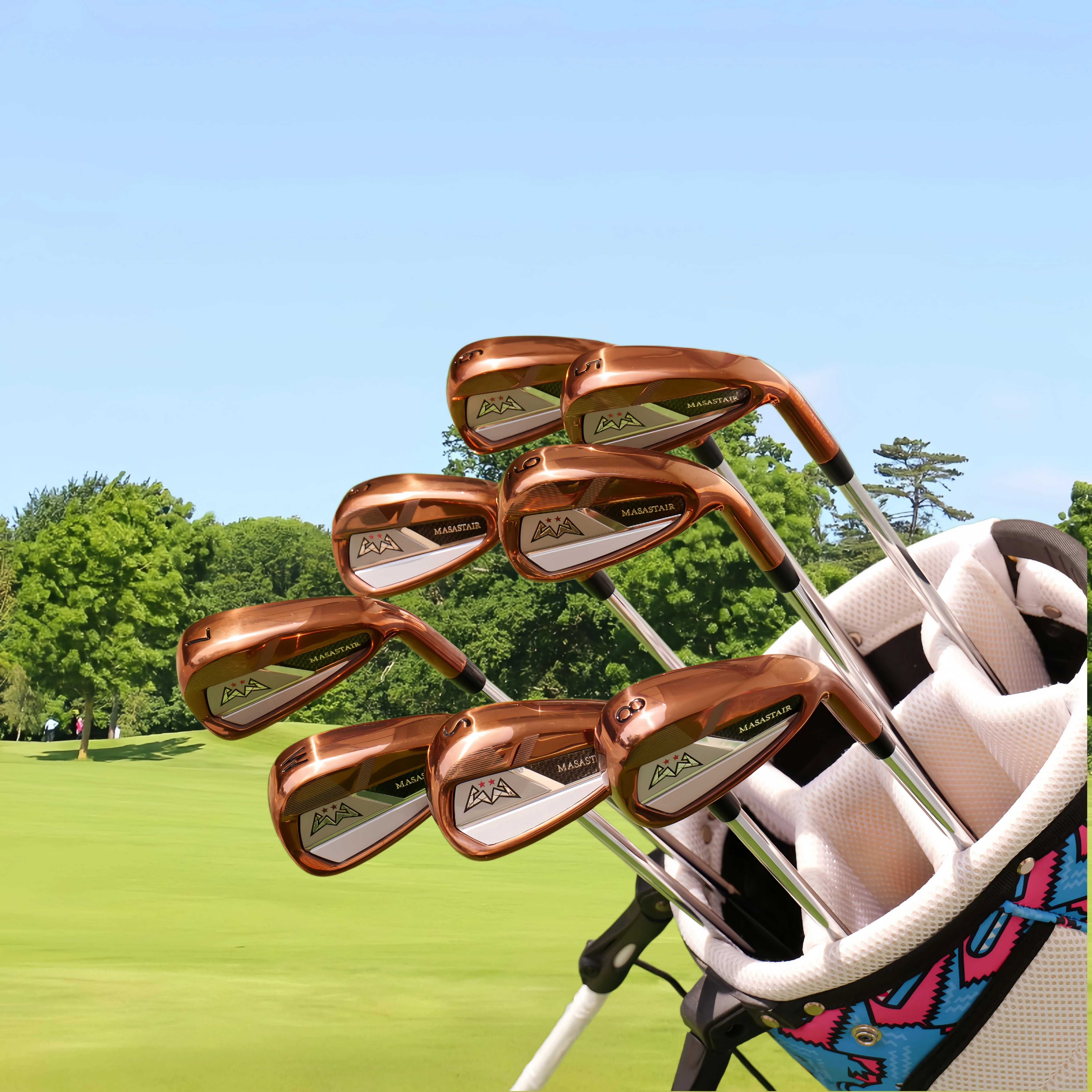 1 Set 8‑Pcs MASASTAIR Golf Iron Set 5‑6‑7‑8‑9‑W‑S‑G High Forgiveness Forged Head Crisp Solid Hitting Feedback Stable Ball Flight