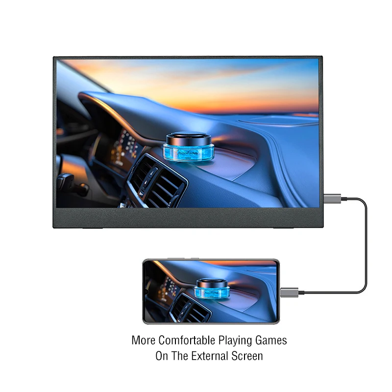 Monitor portátil de 16 pulgadas, 2,5 K, 144 Hz, resolución de 2560*1600, 100% sRGB, brillo de 500 Cd/m2, adecuado para portátiles, teléfonos móviles