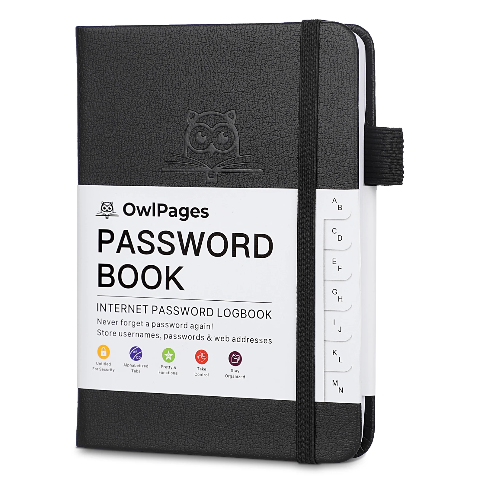 Passwortbuch mit alphabetischen Registerkarten. Hardcover Passwort-Notizbücher, Passwort-Logbuch, Adressorganisator im Taschenformat