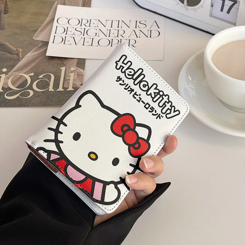 New Travel Essentials Passport Cover Hello Kitty Passport Wallet Travel Accessories ID Card Holder Animation PU Passport Case