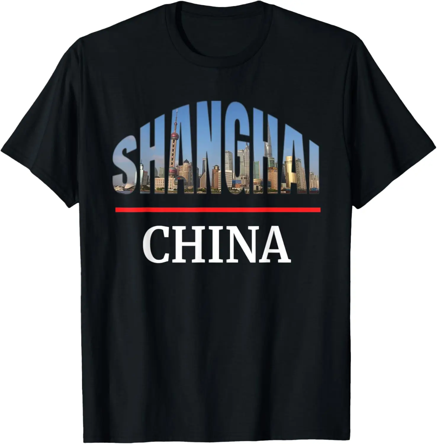 Shanghai China Travel Souvenirs City Photography T-Shirt China Travel Gift T-Shirts Women Clothing Tops Graphic T Shirts