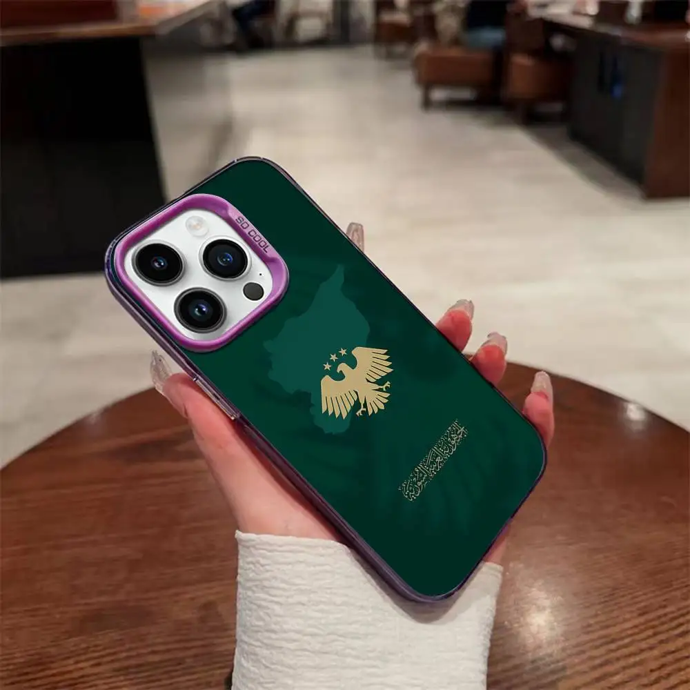 Phone Case For iPhone 17,16,15,14,13,12,Pro,Max,Plus,E,SE4,Air,Mini Colorful Syria Syrian Flag National Emblem Logo