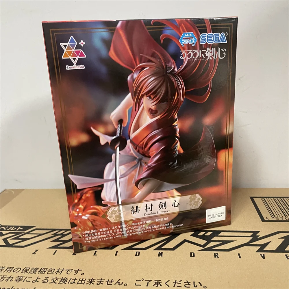 In Stock Original Anime Sega RUROUNI KENSHIN LUMINASTA KENSHIN Action Figure Collector PVC Toys Figurine Model 19cm