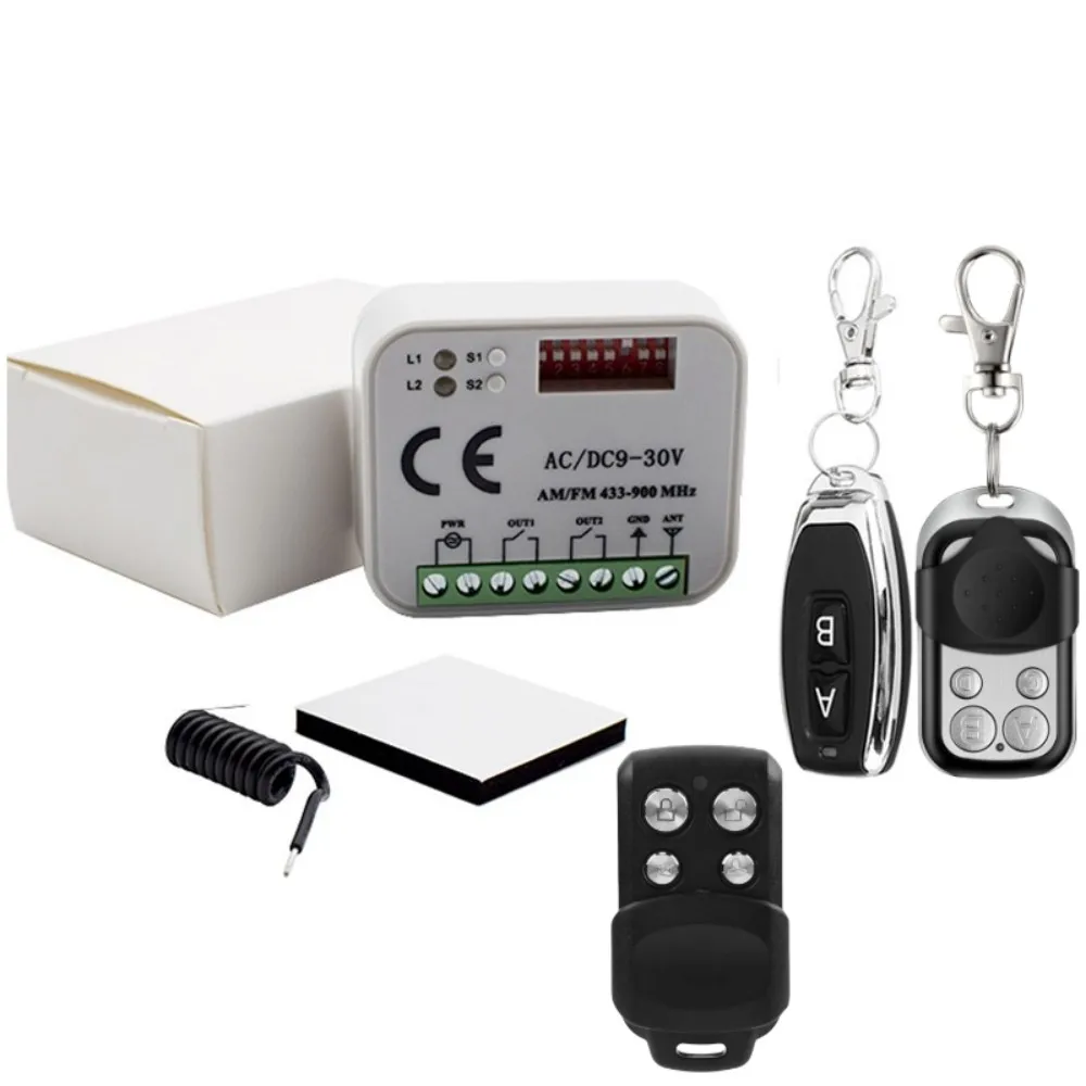 Garage Gate Door Remote Control Universal Receiver 12V 24V 9-30V Controller Switch 300-900MHZ 433.92 433mhz RX MULTI Opener