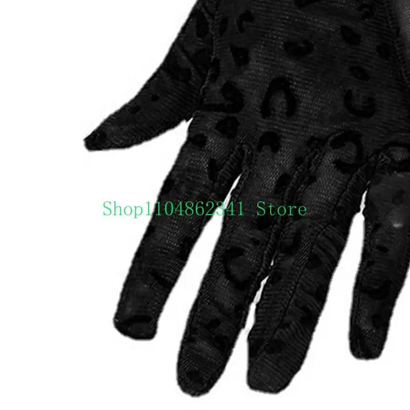 

652F Leopard Long Gloves Women Leopard Costume Glove Leopard Gloves Elbow Glove