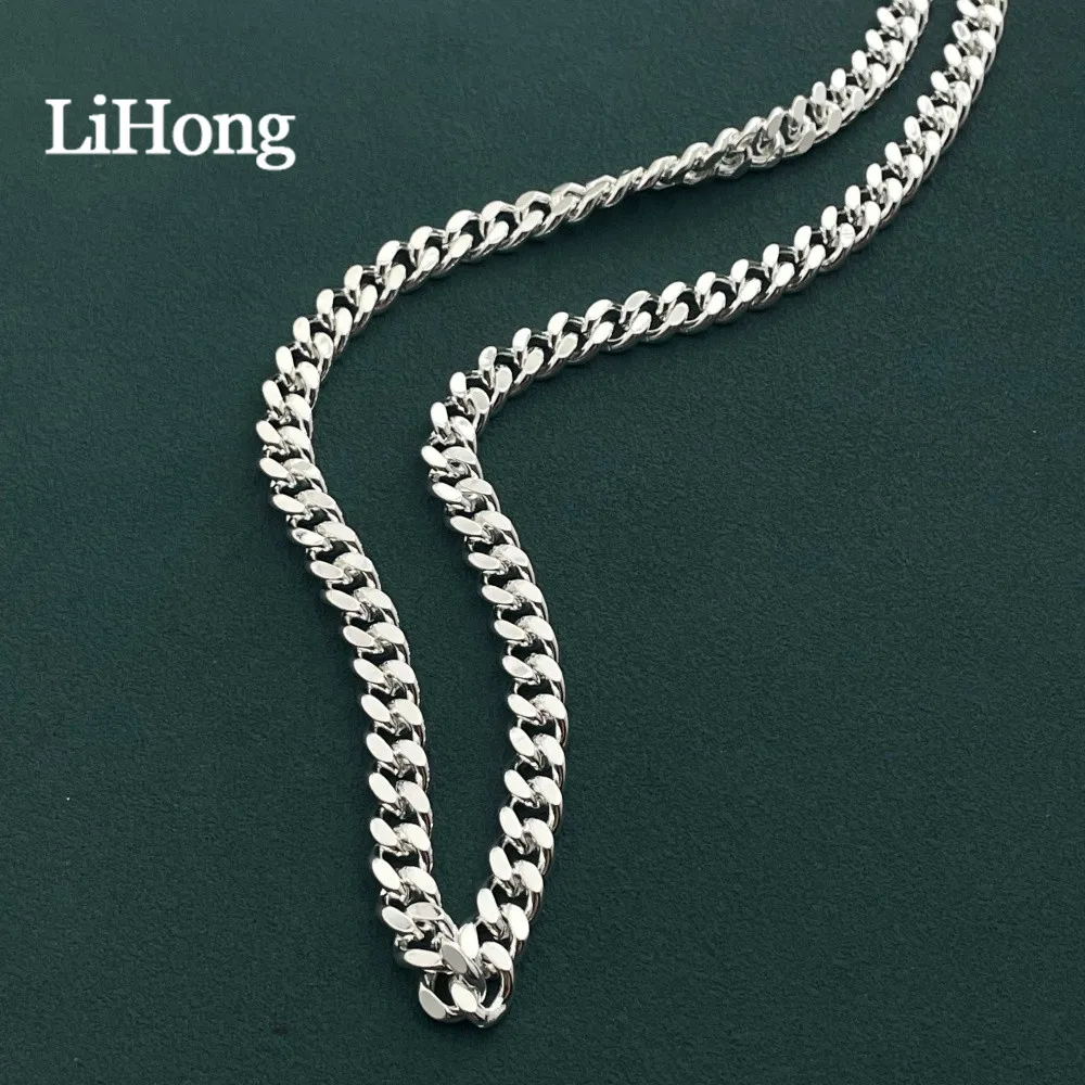 925 Sterling Silber 10MM 20/22/24/26 Zoll Exquisiter Edler Prächtiger Charme Mode für Männer Frauen Kette Hochzeit Halskette Schmuck – Detail 7
