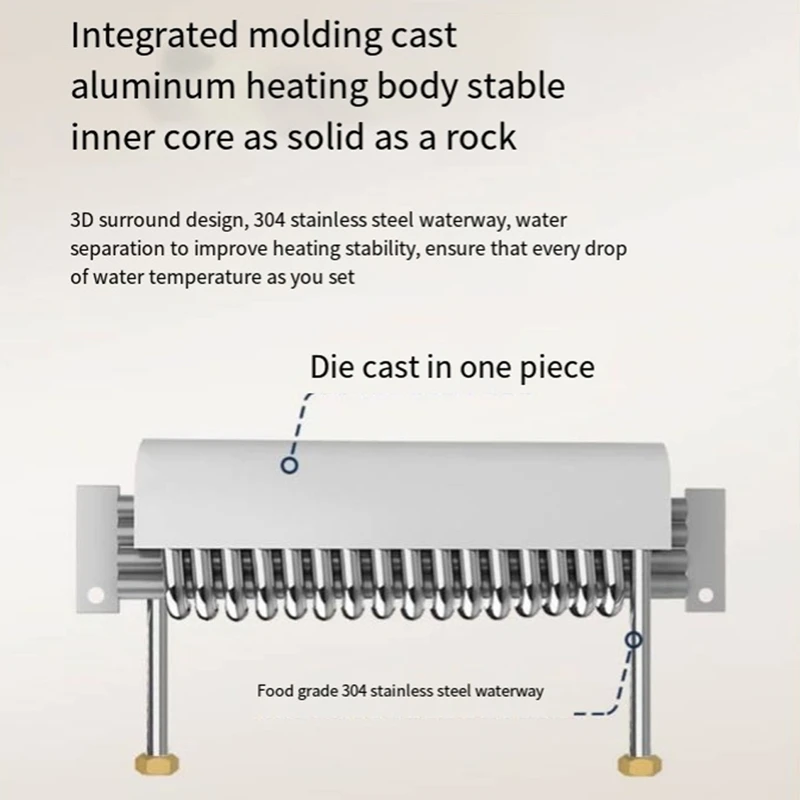 Calentador de agua AB43 eléctrico, calentador de agua caliente instantáneo con Control remoto, válvula reguladora de temperatura del agua pantalla táctil LCD