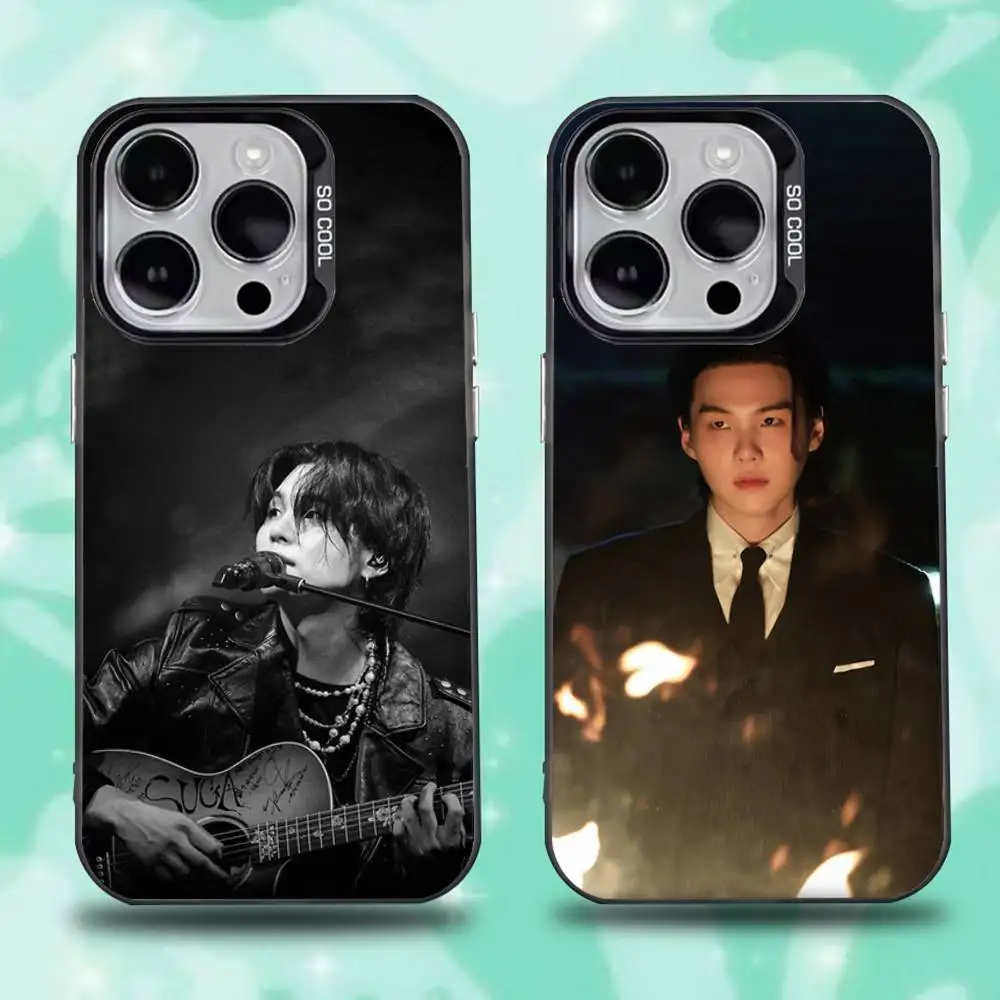 

Singer A-Agust D Phone Case For iPhone 16,15,14,13,12,11,Pro,Max,Plus,Mini,XS,SE Anti Fall Black Matte Hard Bumper