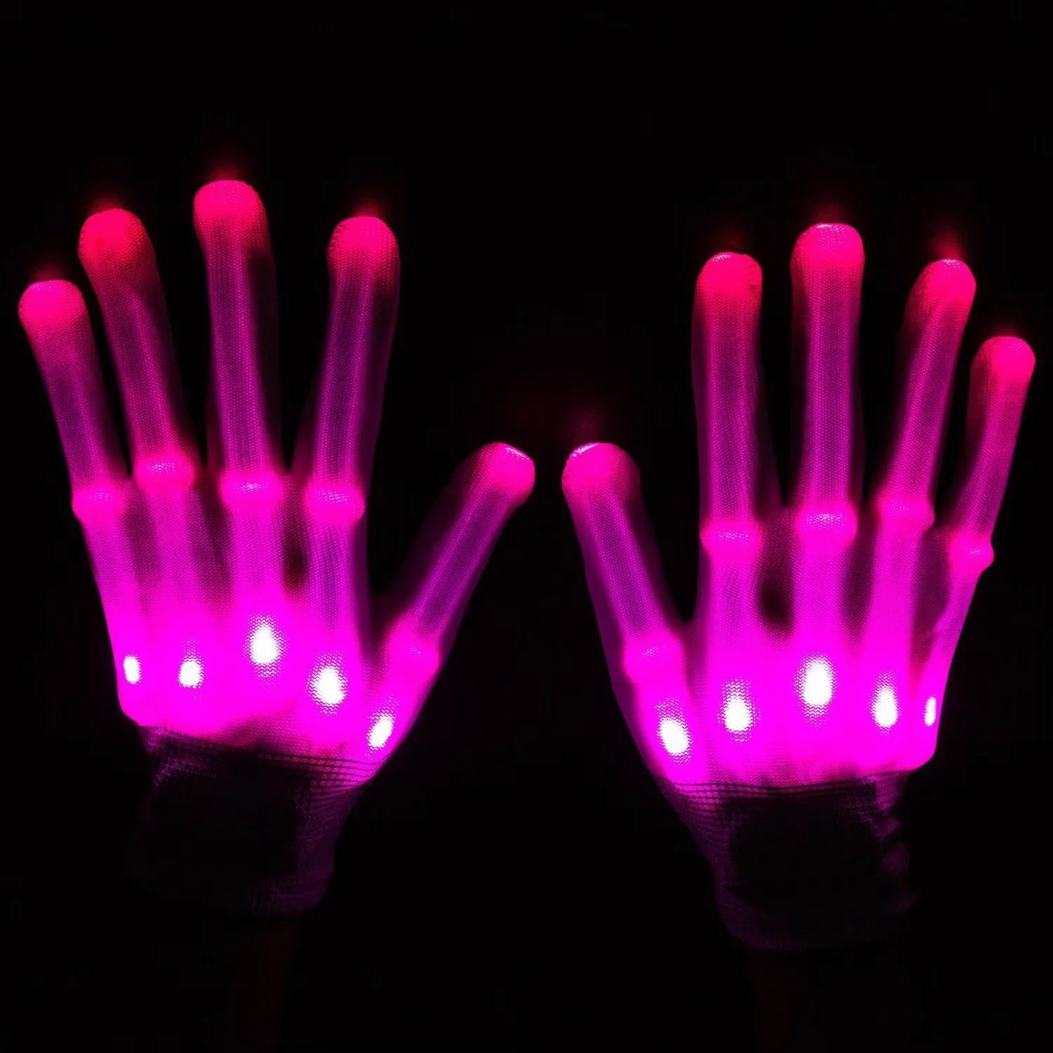 Оптовая продажа Rave Light Finger Light Glow Mittens Светодиодные светящиеся перчатки для Хэллоуина