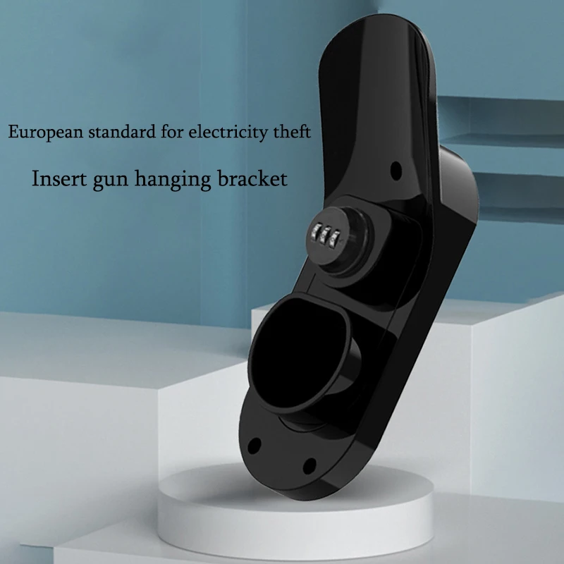 For Type 2 Connector EU Plug ForElectric Car Charging Gun Head Socket Wall Mount Bracket Universal EV Charger Cable Holder