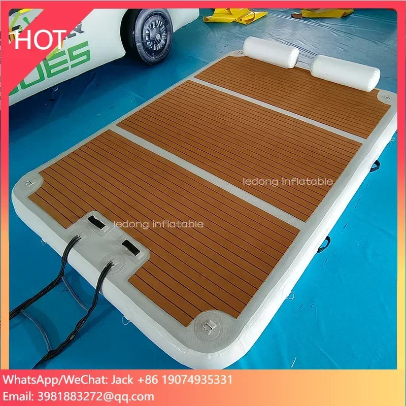 

Factory price custom antislip water mat yoga inflatable floating dock platform