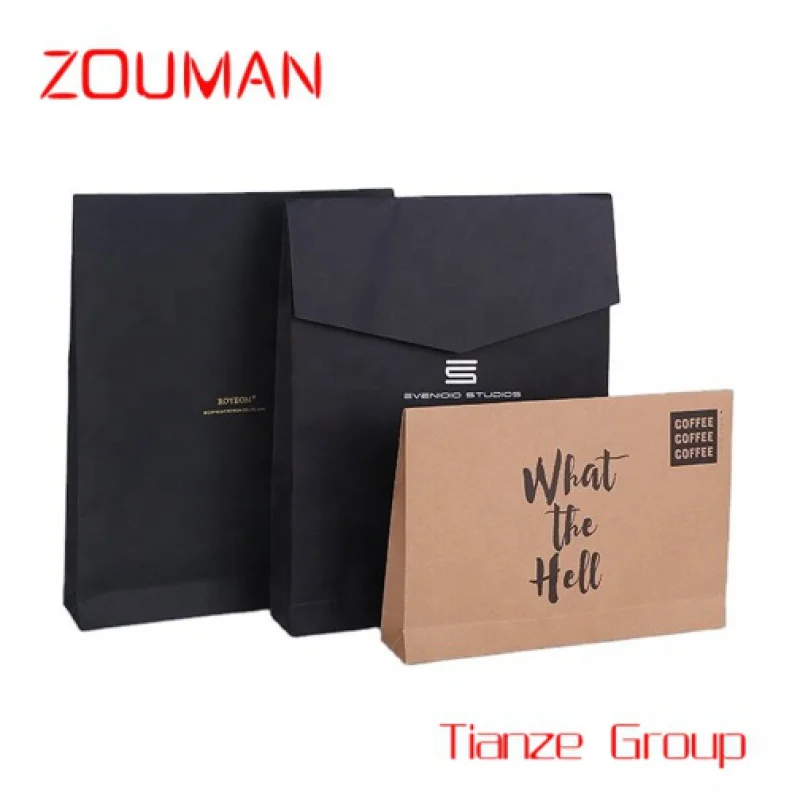 Custom , Large Size Eco-friendly Kraft Paper Envelop Bag for Clothing and Scarf Documents Envelope Bag Recycled Envelopes