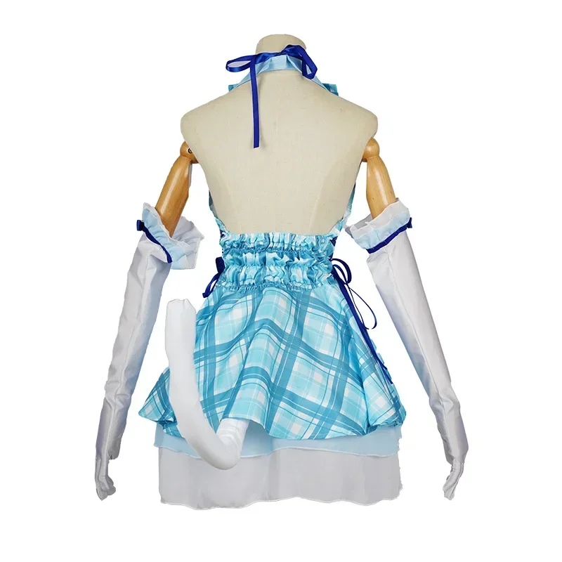 NEKOPARA Cosplay Kostuums Pruik Chocola Vanille Meid Outfit Strikje Kawaii Lolita Zoete Rok Set Kerst Roze Blauw Meid's Wear