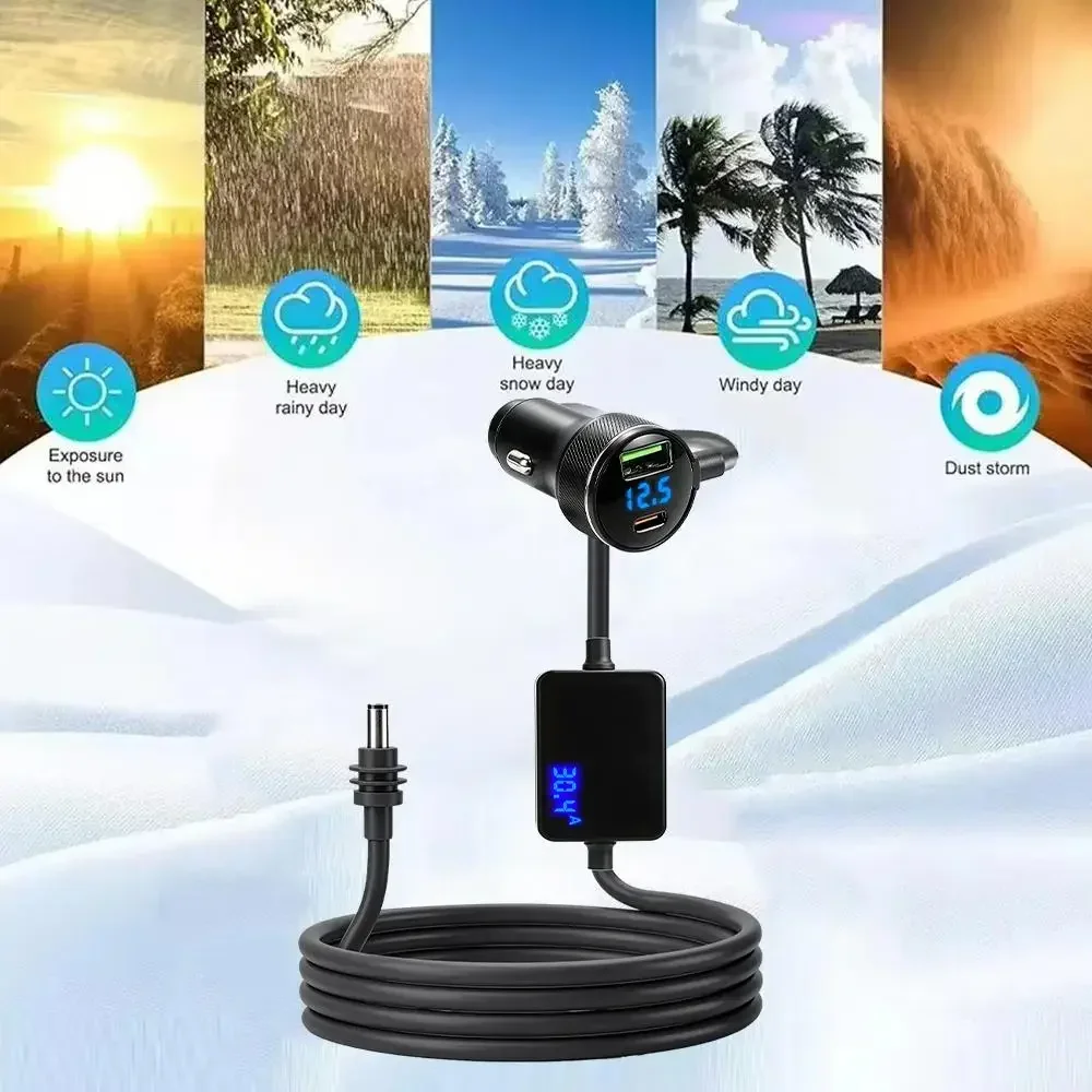 Für Starlink Mini Autoladegerät 12V-24V auf 30V 2A Aufwärtswandler mit digitaler Spannungsanzeige QC3.0+PD Netzadapter Autozubehör – Detail 9