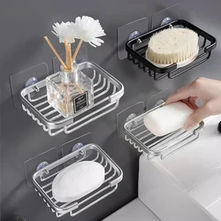 1pc Wall Mounted Aluminum Soap Rack, Kitchen, Bathroom, Draining Soap Mesh, Soap Storage Rack, Multi-purpose