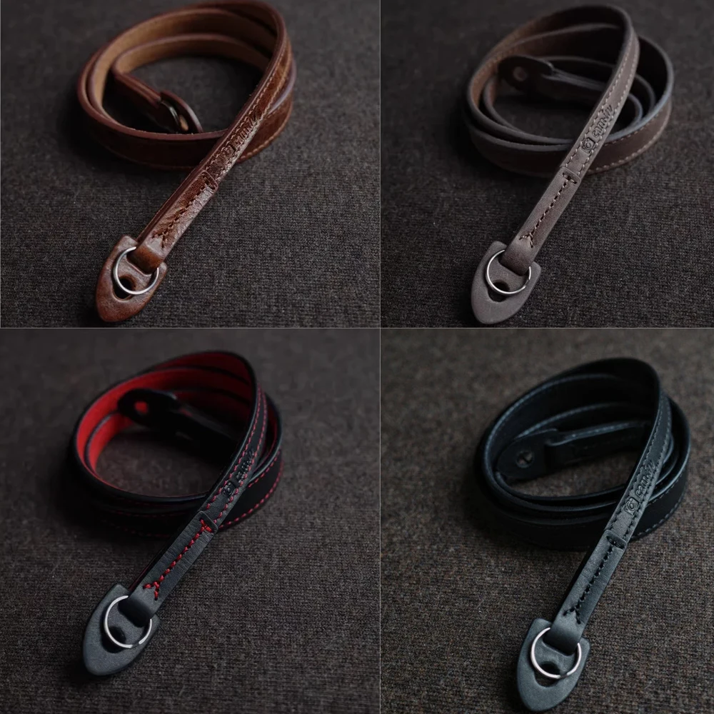 125cm Handmade Genuine Leather Camera Strap for Leica Fuji Sony Nikon Canon Camera Shoulder Sling Belt