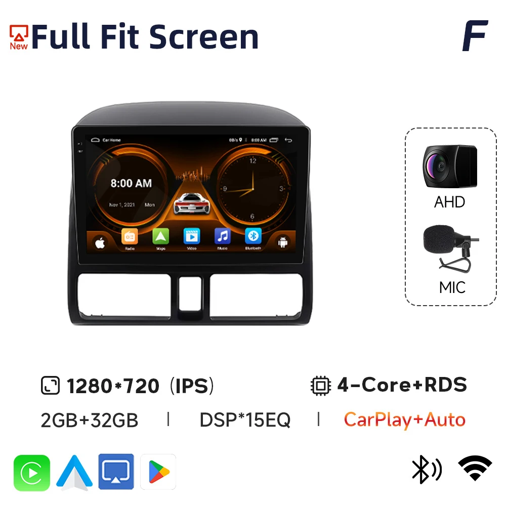 2din Autoradio Voor Honda CR-V CRV 2001 2002 2003 2004 2005 2006 Automotive Multimedia Video Player Navigatie GPS Carplay Radio