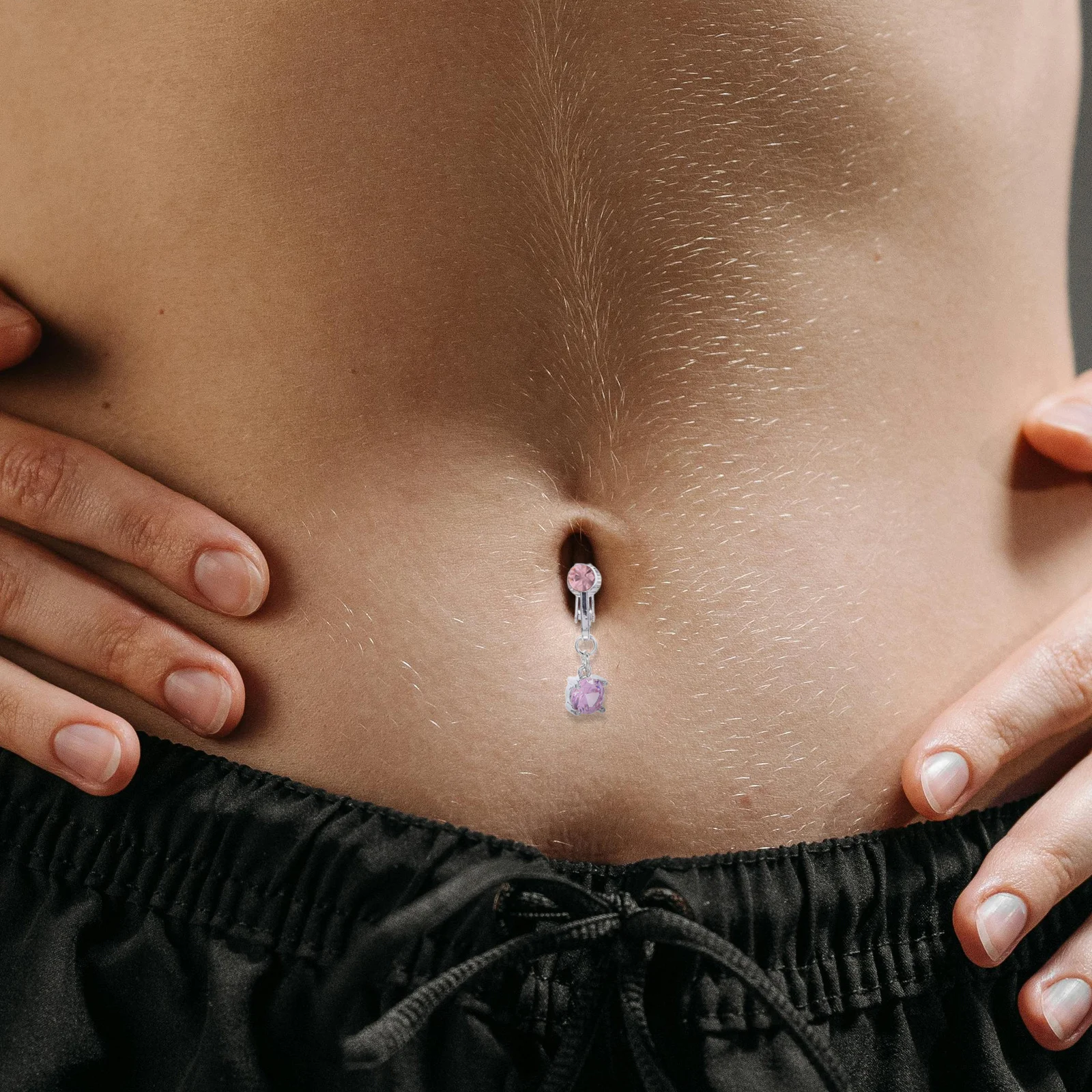 3 قطعة كليب على حلقات السرة وهمية ثقب القلب فراشة زركونيا البطن زر مجوهرات النساء عادية موضة اكسسوارات الحفلات