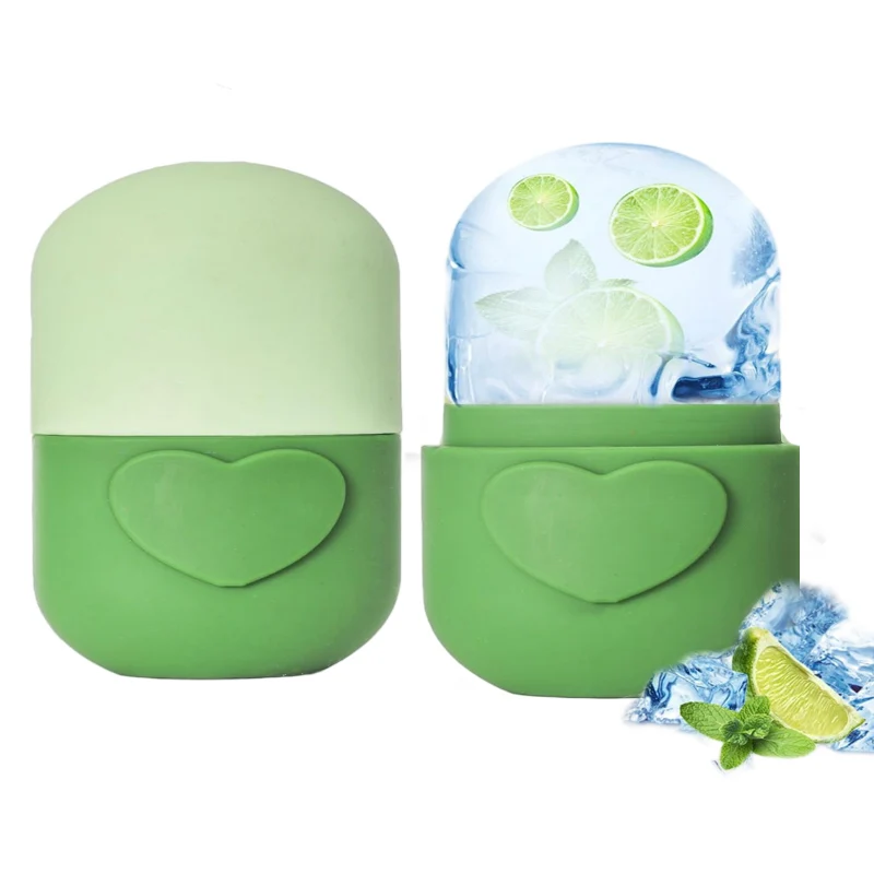 フェイシャルアイスローラー、再利用可能なシリコンアイス表面ローラー、フェイシャルケアツール、電池不要 - 無香料