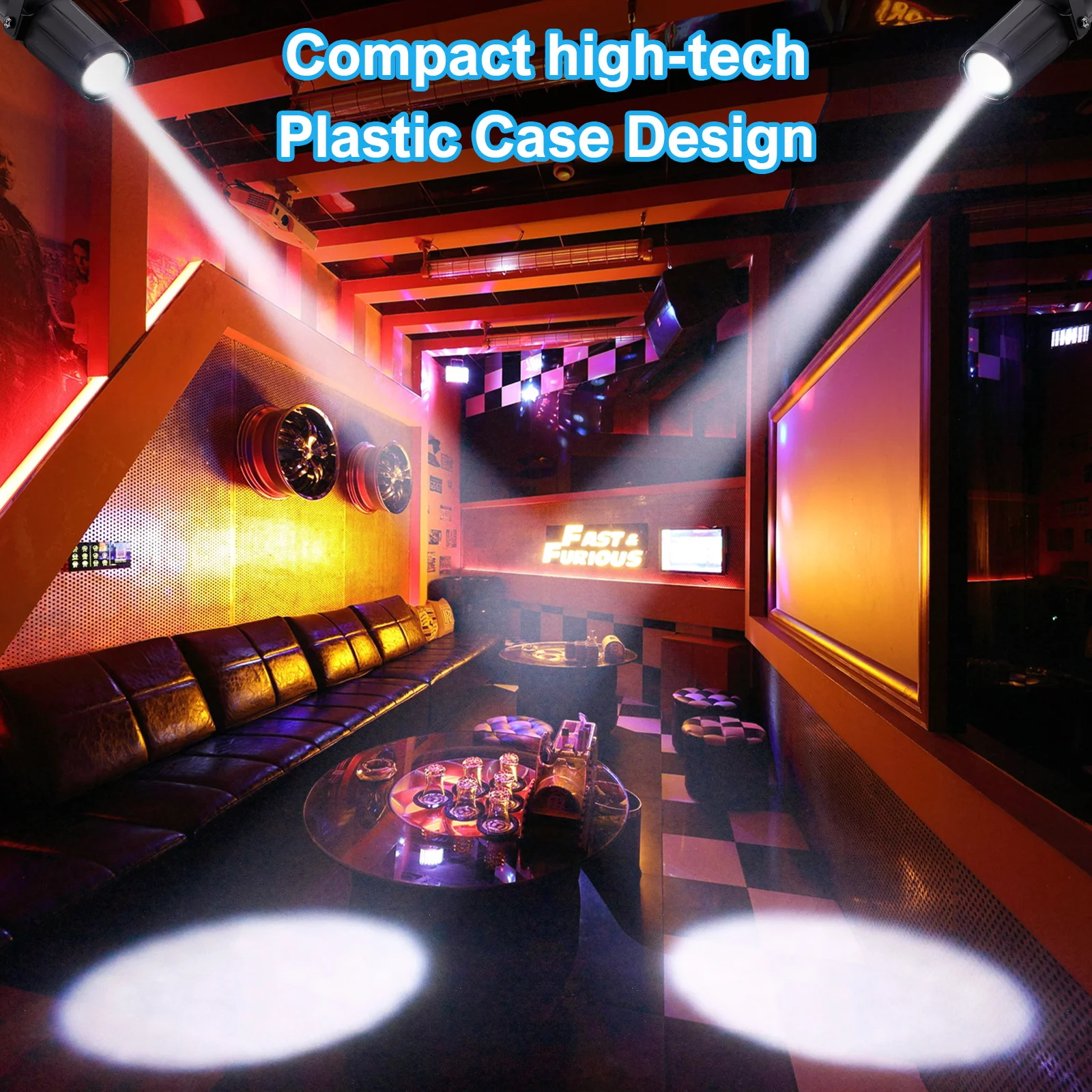 U`King 3W LED Pinspot Light White Beam Spotlights Stage Lights Super Bright Lamp For DJ Disco Party Bar Club Show Wedding Dance