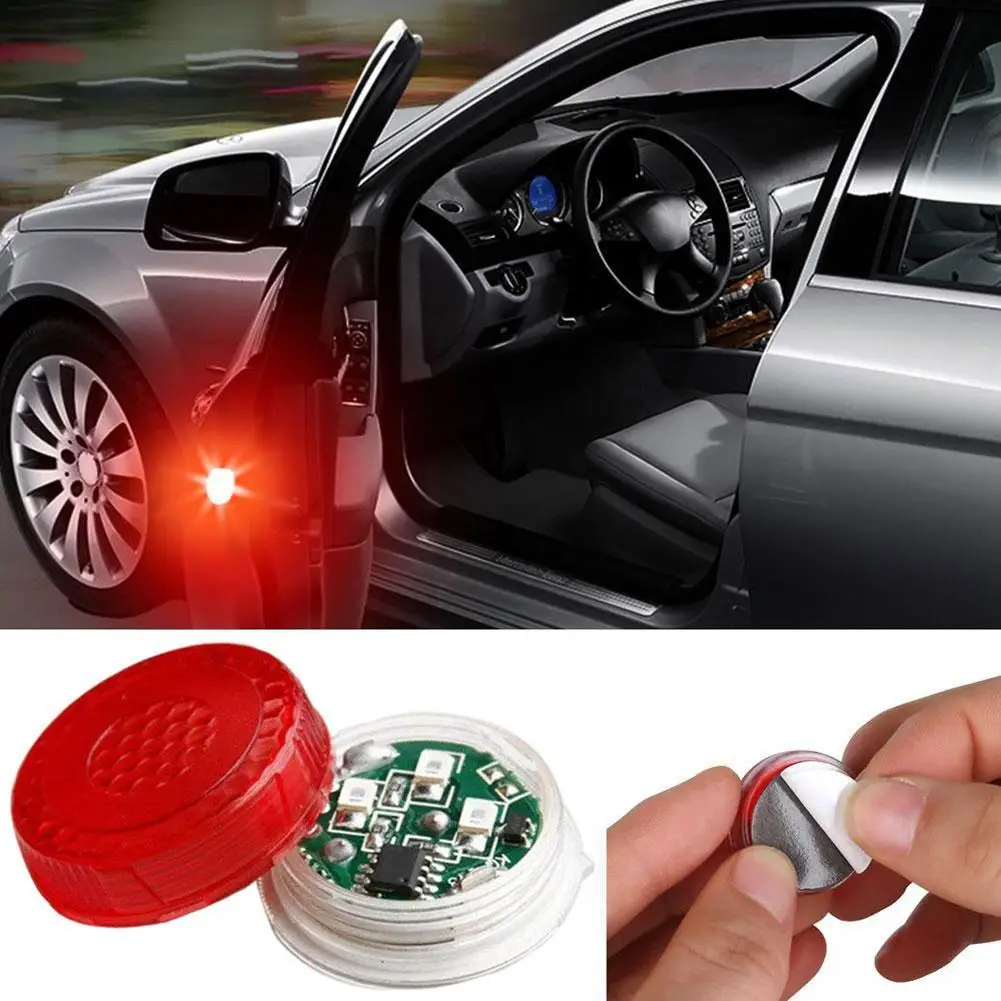 

1Pcs 3 Leds Car Openning Door Warning Light Safety Lamp Anti-collision Parking Wireless Lights Magnetic Flash Signal Alarm B2O3