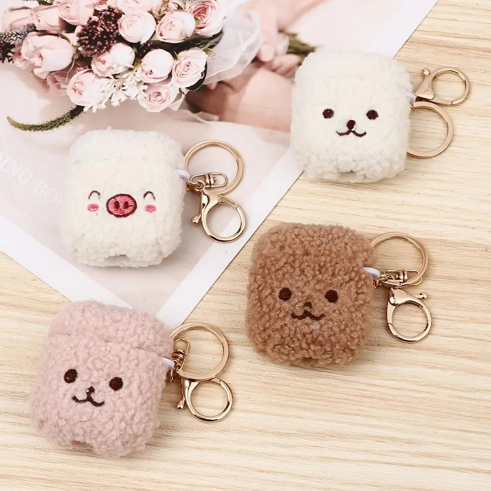 Lovely Fluffy Bear Earphone Case for Apple Airpods 1 2 Pro Fashion Cartoon Earphone Protective Case Cover with Charging Hole