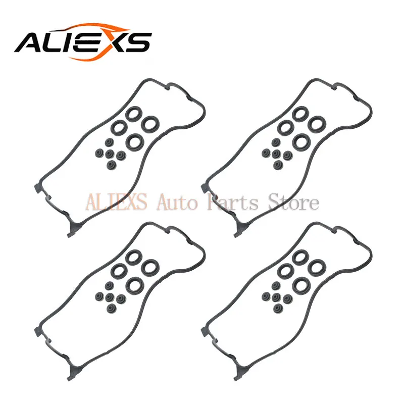 4PCS Valve Cover Gasket Kit Set 12030-P07-000 12030P07000 For Honda Civic VX EX CX DX LXGX HX Del Acura EL D14 D15 D16