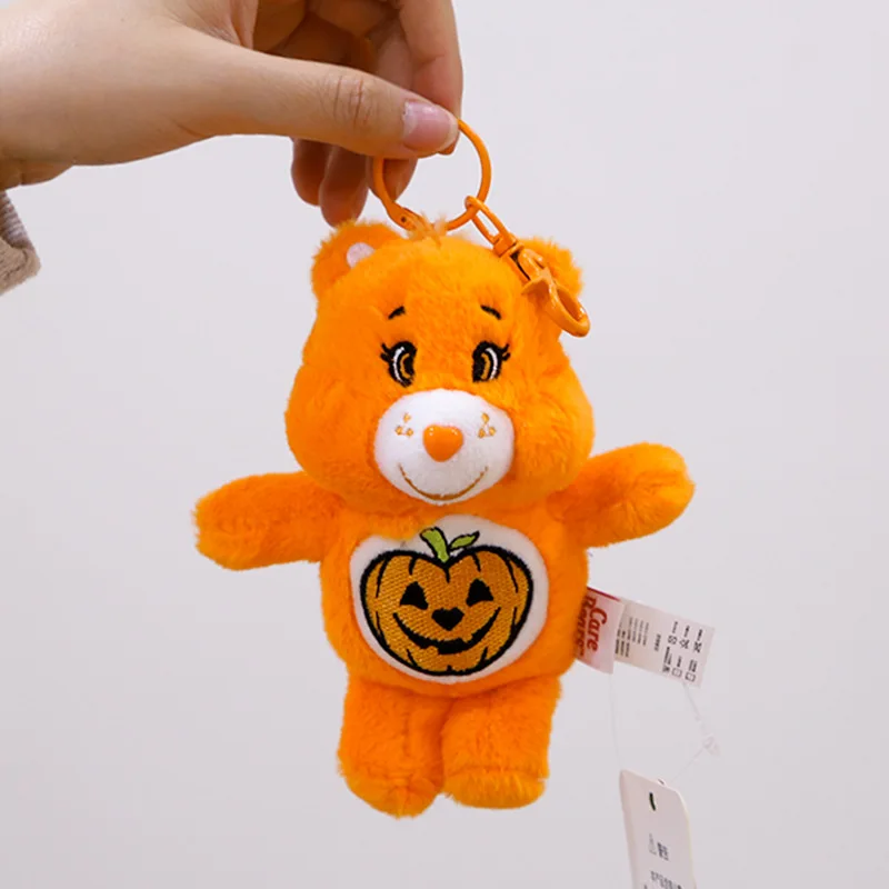 Kawaii Bear Plush Keychain Cartoon Small Animal Bag Pendant Cute Baby Mini Stuffed Doll Keyrings Soft Fun Toy Care Bear Keychain