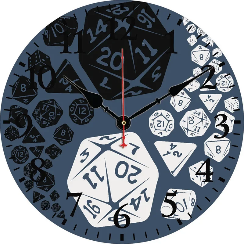 Digital Dice Custom Large Clock Living Room Home Decor Round Wall Clock Quartz Table Clock Children Bedroom Wall Decoration