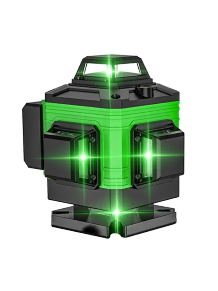 Poziomica laserowa 360° z 8/12/16 liniami, zielona ° Samopoziomujący poziomy i pionowy laserowy niwelator z pilotem zdalnego sterowania, wytrzymały, do pomiarów w budownictwie. — 2
