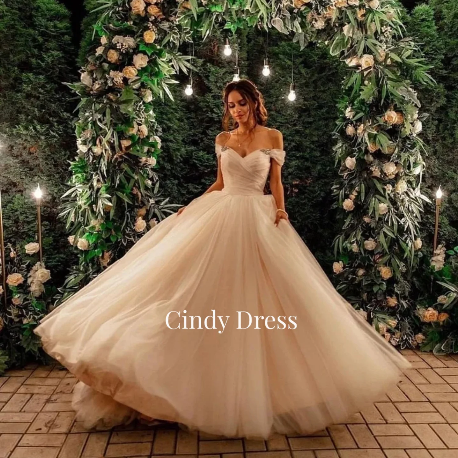 

Cindy Wedding Dress Off the Shoulder Sweetheart Long Train Luxurious Evening Dresses Luxury Woman Party Women's Ladies Saudi New