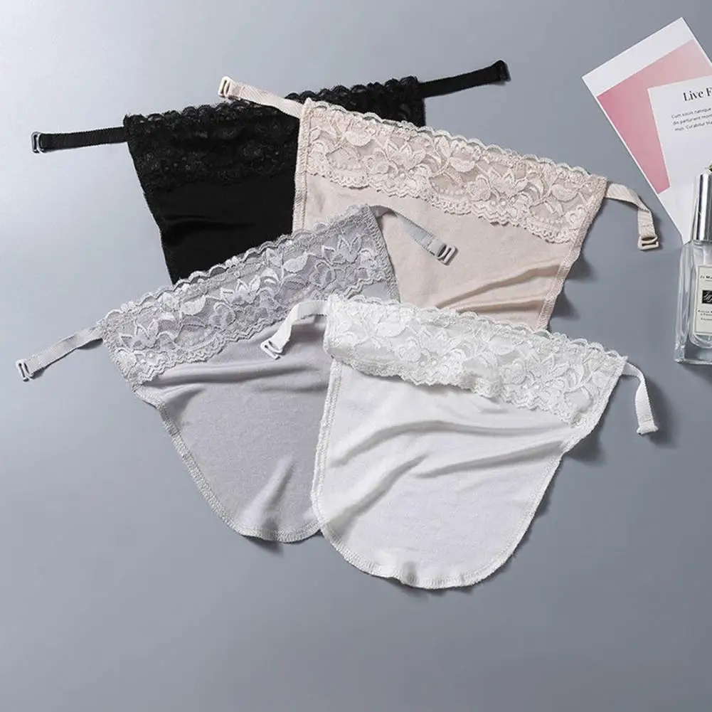 Lace Tube Top Solid Color Chest Cover Breathable Lace Decorative Chest Cover Anti-slip Modesty Panel for Underwear Inner Wear