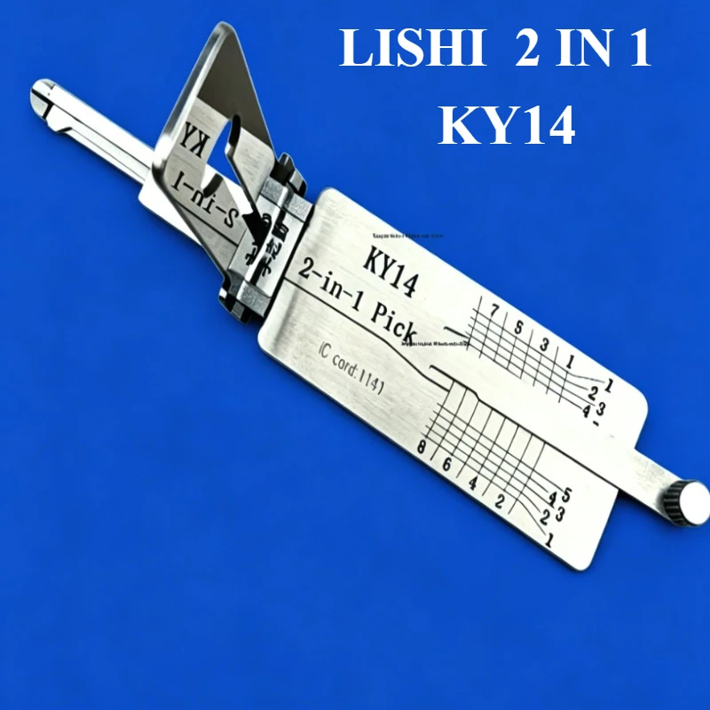 

2026 NEW Professional KY14 2 in 1 Locksmith Pick Decoder Tool High Precision Stainless Steel Auto Door Opener Locksmith Hand