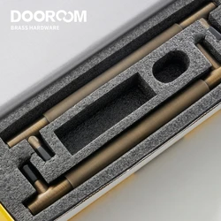 Dooroom Antique Brass Door Double Single Sided Stripe Linear Pull Bar Wood Gate Glass Door Shower Room Handle Brass