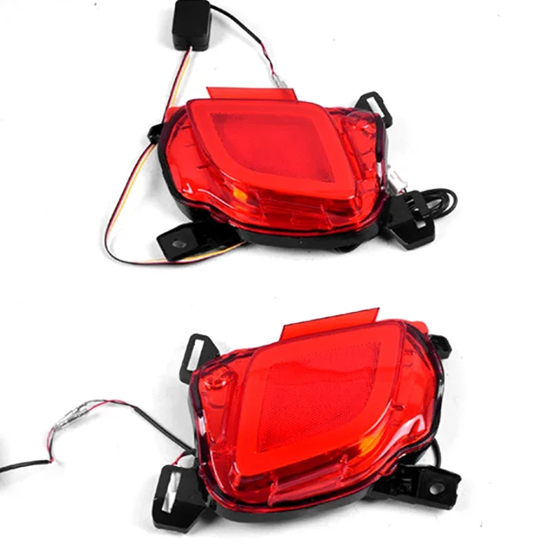 1 Pair Multifunction Car Rear Bumper Warning Lights for Toyota New Highlander 2016 2017 Automobile Turn Signal Light Brake Lamp