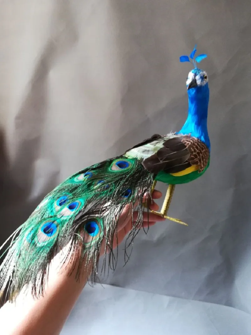 turn back beautiful simulation foam and feather peacock model gift about 45cm a0087