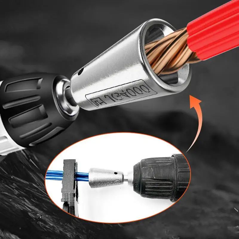 1Pcs Wire Stripping Twisting Tool Steel Wire Twister Connector Hex Shank Electric Drill Driver Cable Peeling Twister