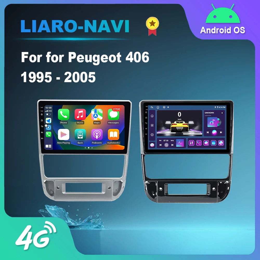 

9 дюймов для Peugeot 406 1995 - 2005 GPS Navi Android Авто Радио Видео мультимедийный плеер DSP стерео BT 4G WiFi QLED IPS экран