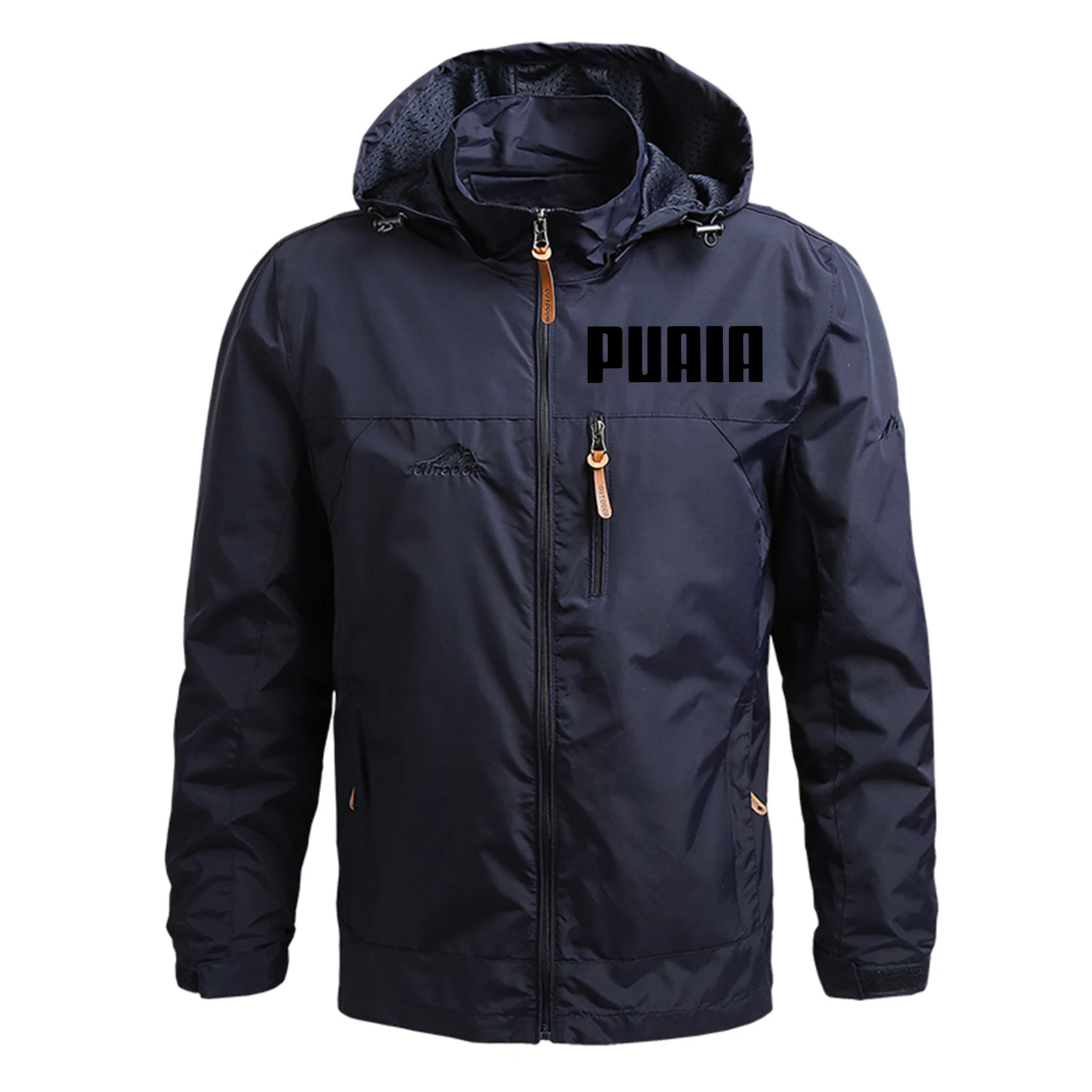 Jaket bertudung untuk pria, mantel modis musim dingin, jaket Windbreaker tahan air kasual, jaket berkemah, jaket Hiking, jaket Windbreaker pria, pakaian luar 2024