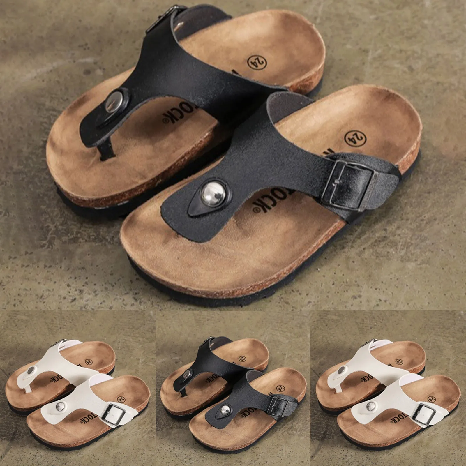 

Sandals For Spring Summer Children'S Shoes Boys Girls Cork Flip Flops Shoes Glossy Cute Slippers For Children Daily Sandals